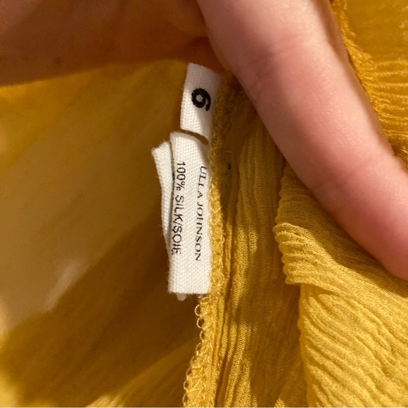 Ulla Johnson Silva Blouse Honey V-Neck Top Fall 100% Silk *Flawed* - Picture 7 of 12